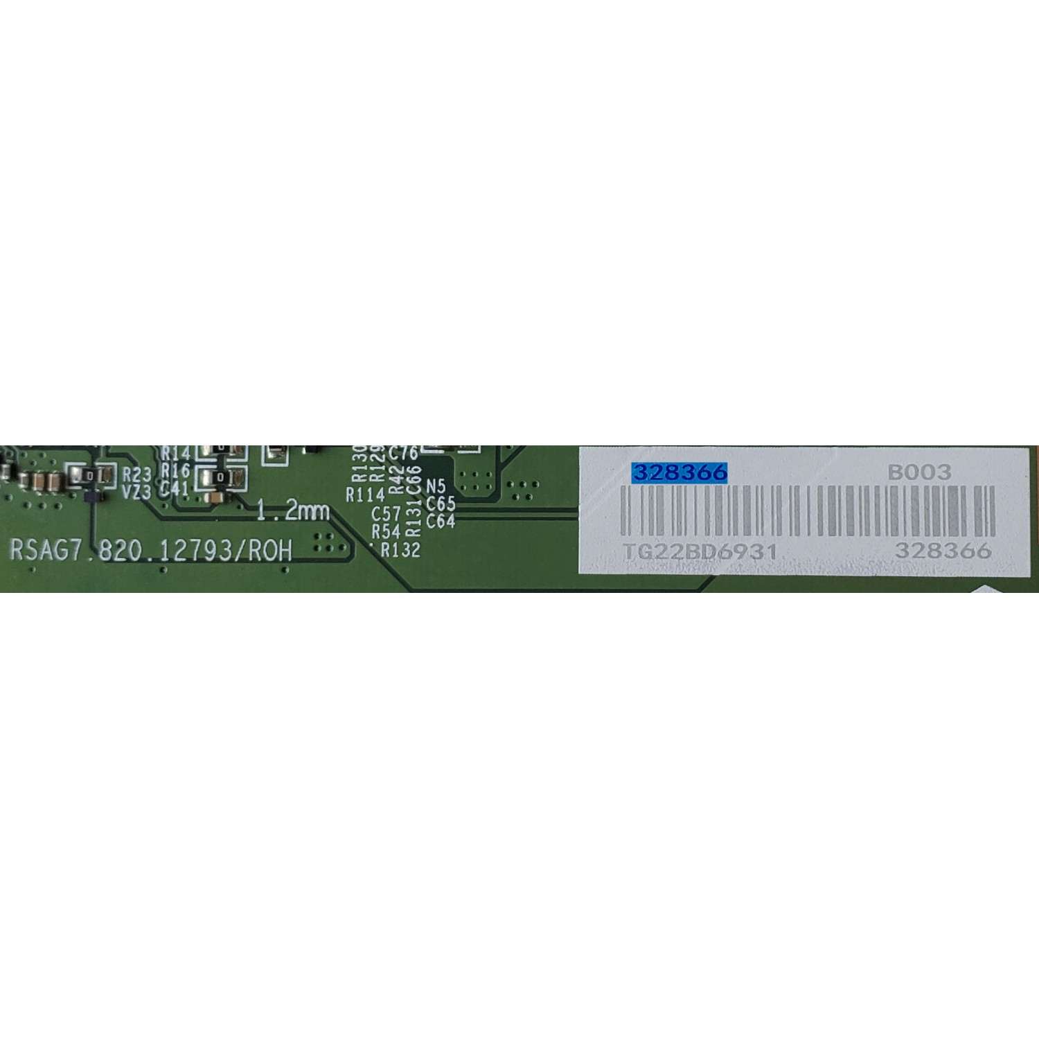 KIT DE TARJETAS PARA TV HISENSE / MAIN FUENTE 284876 / RSAG7.820.10462/ROH / 284875 / 58A56EUR / 3TE58G2153M5 / T-CON 328366 / RSAG7.820.12793/ROH / TG22BD6931 / PANEL HD580X1U91-L1\S0\GM\CKD3A\ROH\1 / DISPLAY CV580U1-T01 / MODELO 58R6E3 58A56EUR - Imagen 2